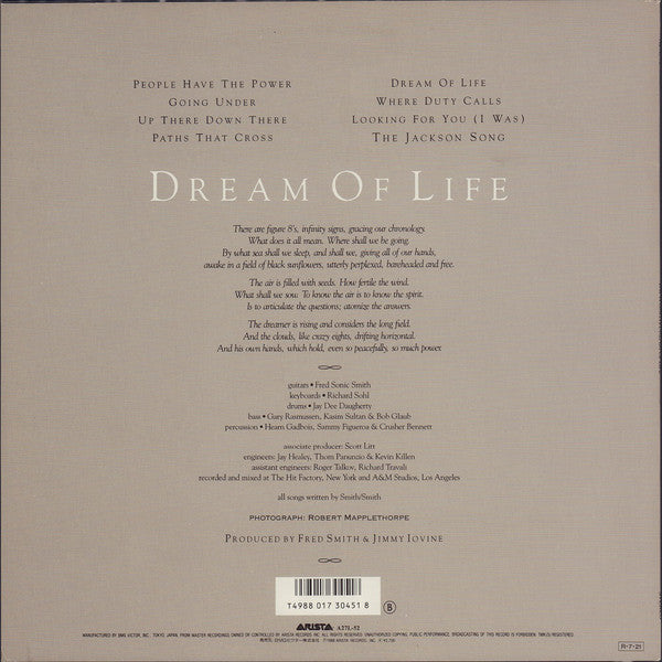 Vinyl LP: Patti Smith-Dream Of Life